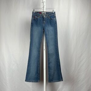 Paris Blues Vintage Flare Jeans Y2K Denim Low Mid Rise Boot Cut Tall Juniors 7